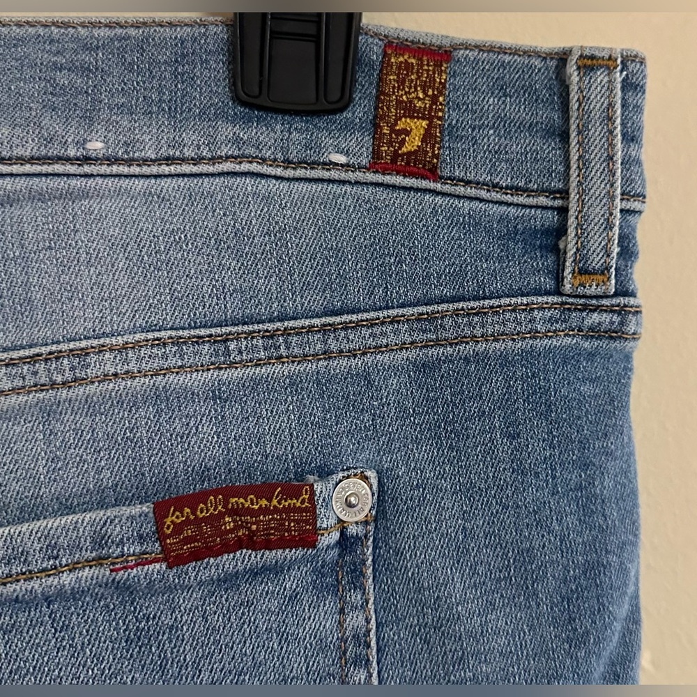 7 for All Mankind high-waisted slim kick flare jeans size 33 - Picture 4 of 7